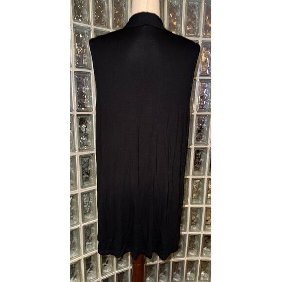 Renee C. sleeveless cardigan vest - black - size XL - OA8 - Picture 3 of 5